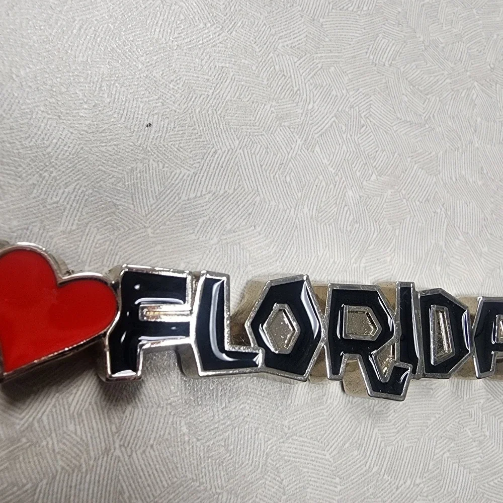 I Heart Florida Keychain Souvenir Key Ring Travel Tourist Gift Metal Florida
